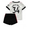Manchester United Donny van de Beek #34 Bortedraktsett Barn 2022-23 Kortermet (+ korte bukser)